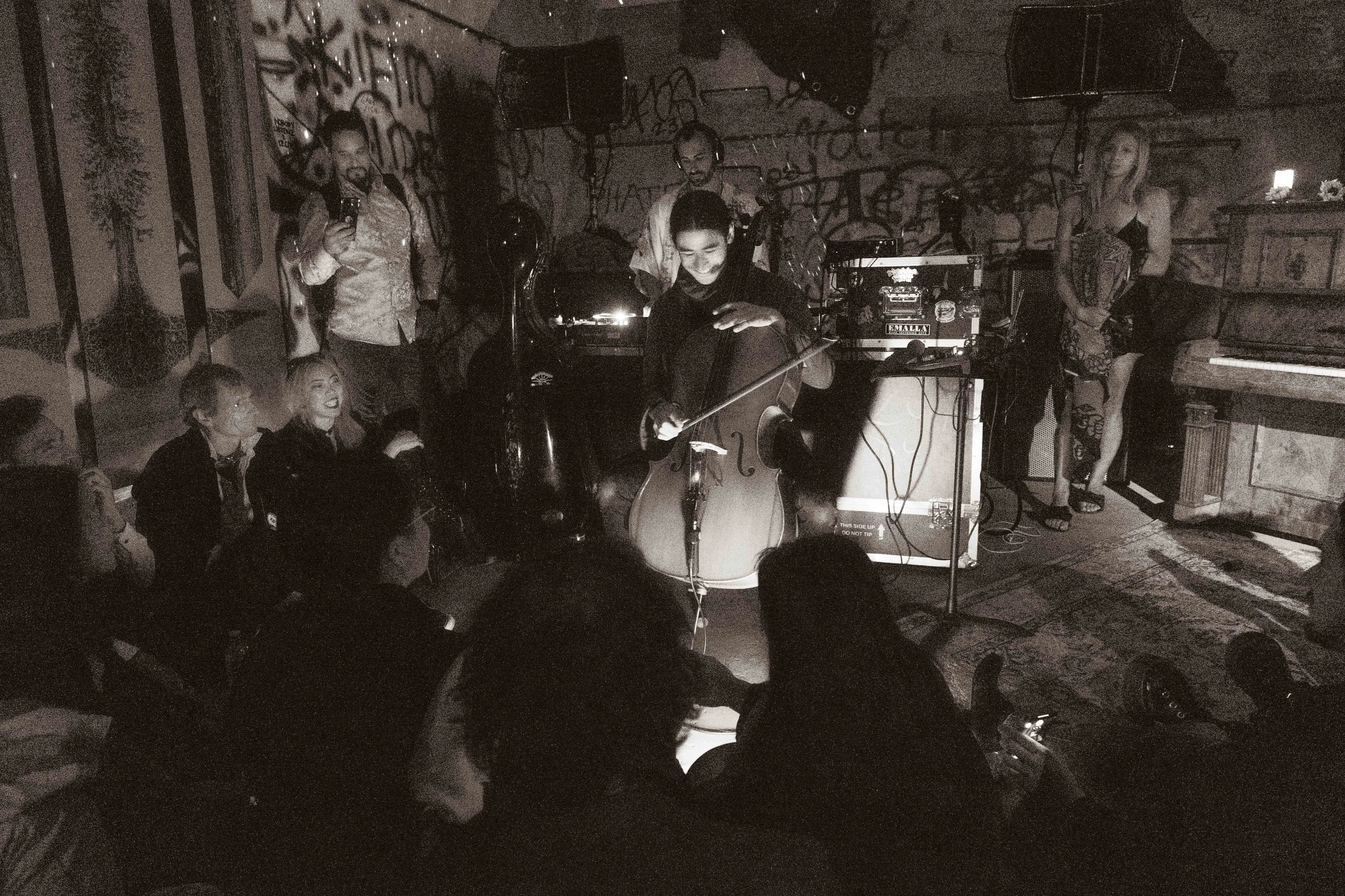 Somatic sound performance in a bunker location in Bay Area